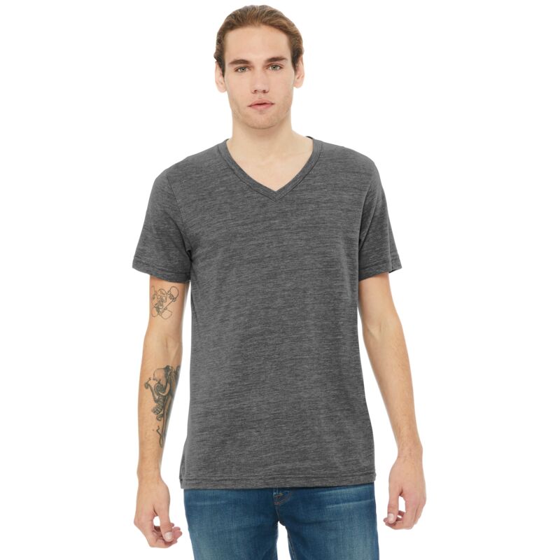 Unisex Textured Jersey V Neck Tee Thumbnail