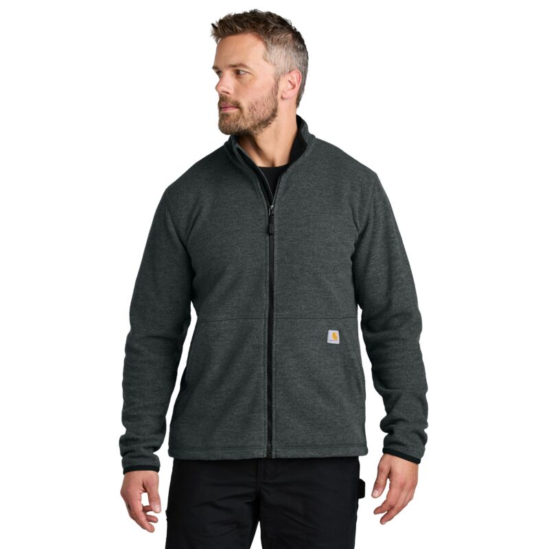 Textured Full Zip Fleece Jacket Thumbnail