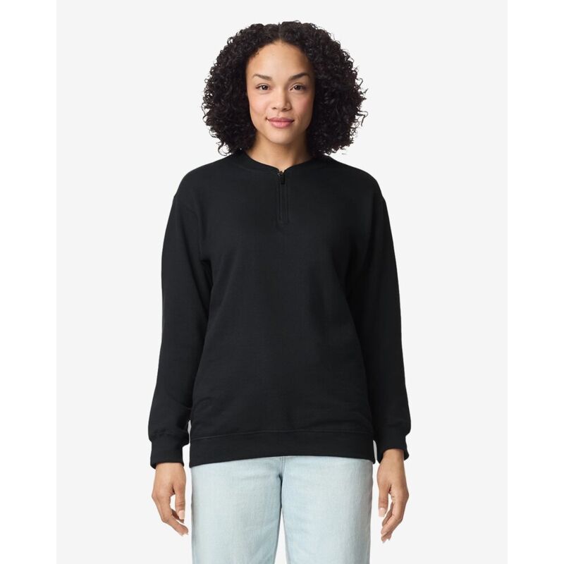 Unisex Softstyle® Midweight 1/4 Zip Sweatshirt Thumbnail