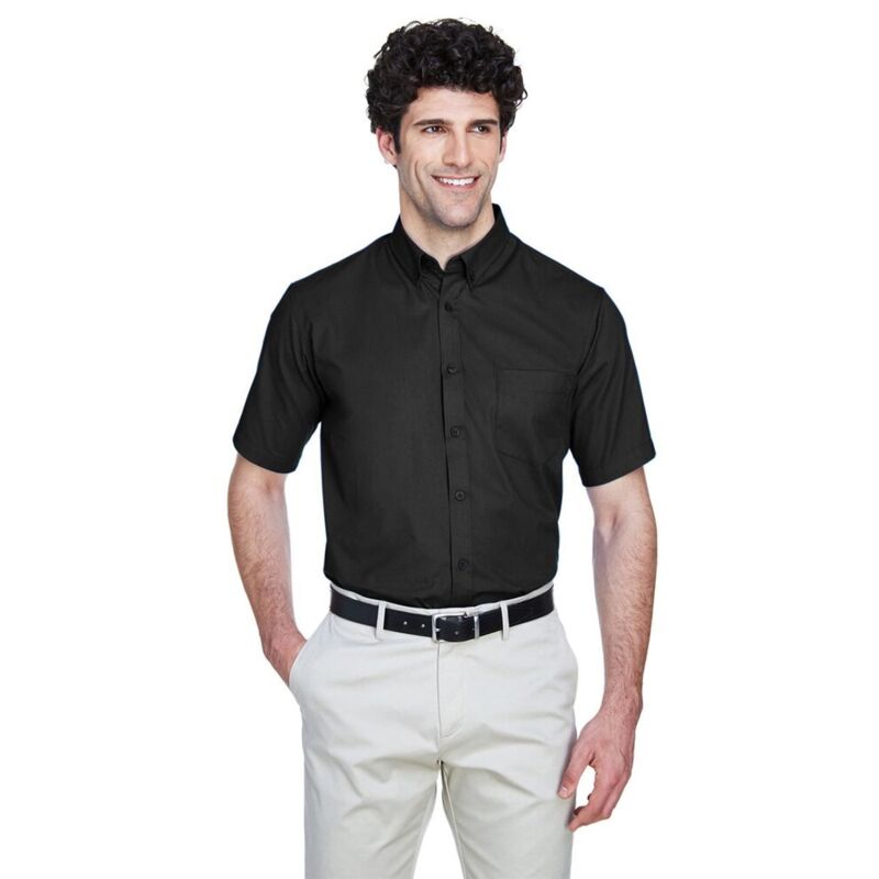 Men's Tall Optimum Short Sleeve Twill Dress Shirt Thumbnail