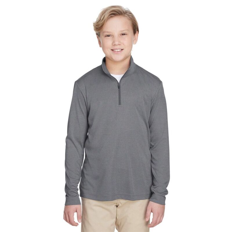 Youth Zone Sonic Heather Performance Quarter-Zip Pullover Thumbnail