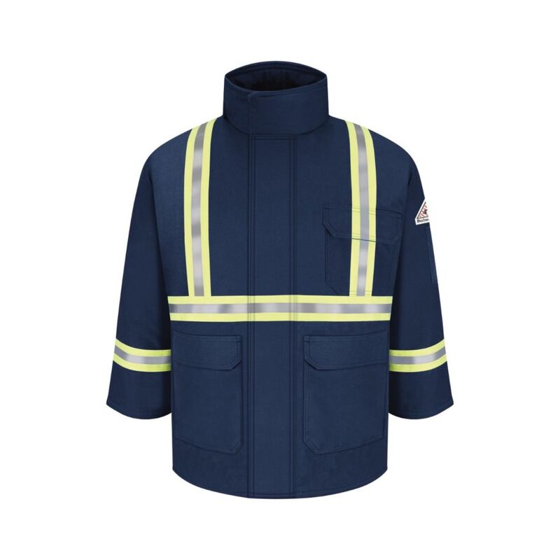 Men's Long Deluxe Parka With Reflective Trim - EXCEL FR® ComforTouch Thumbnail