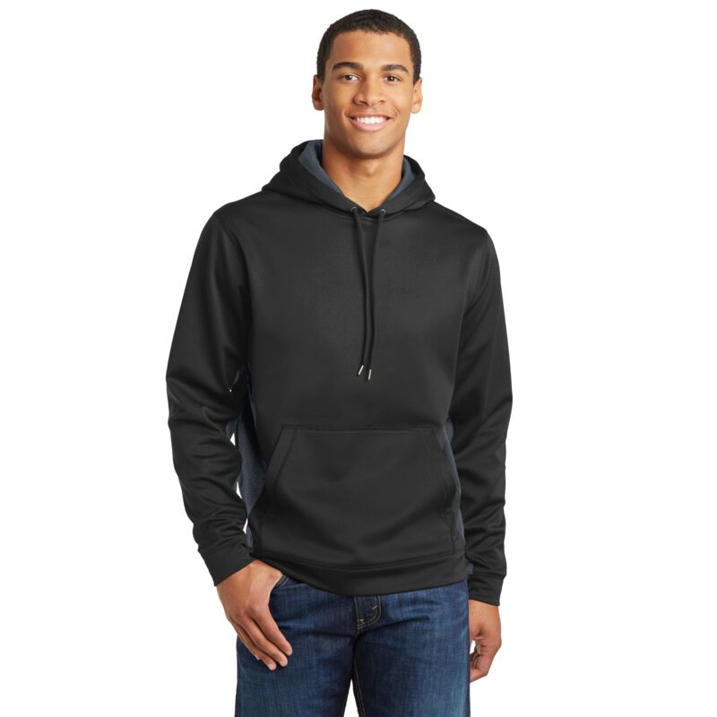 Sport Wick &#174; CamoHex Fleece Colorblock Hooded Pullover Thumbnail