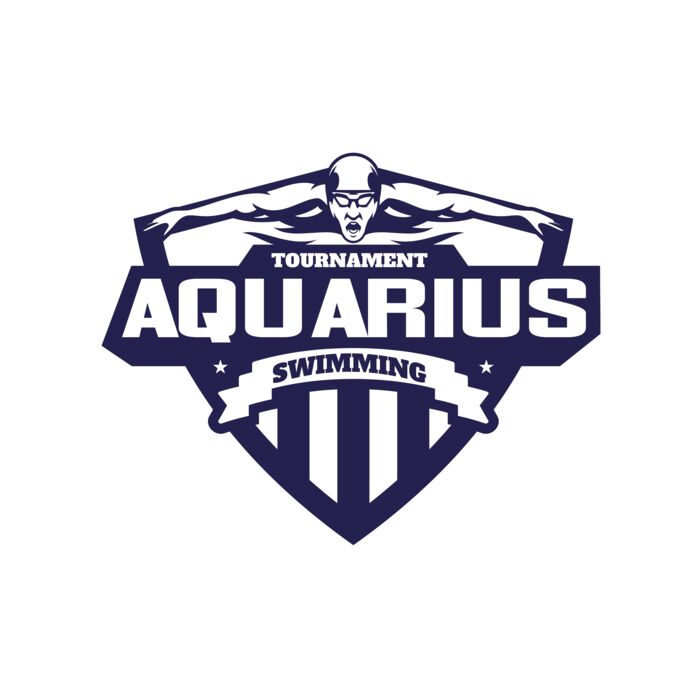 Aquarius Swimming Tournament logo template Thumbnail