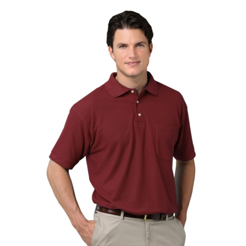 Men's Teflon Pique Polo with Pocket Thumbnail