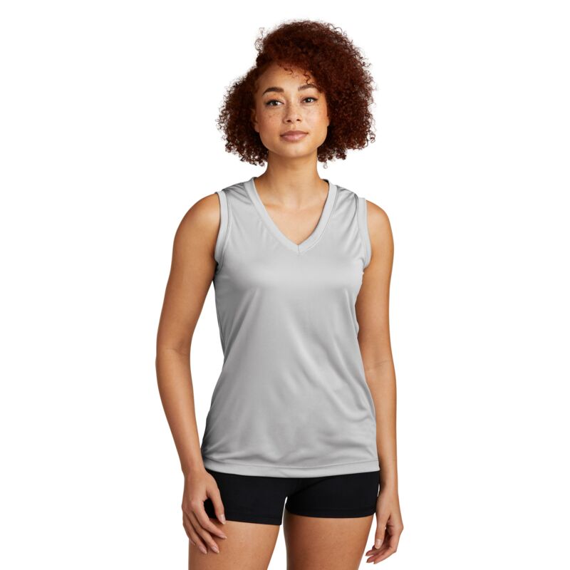 Ladies Sleeveless PosiCharge™ Competitor™ V Neck Tee Thumbnail
