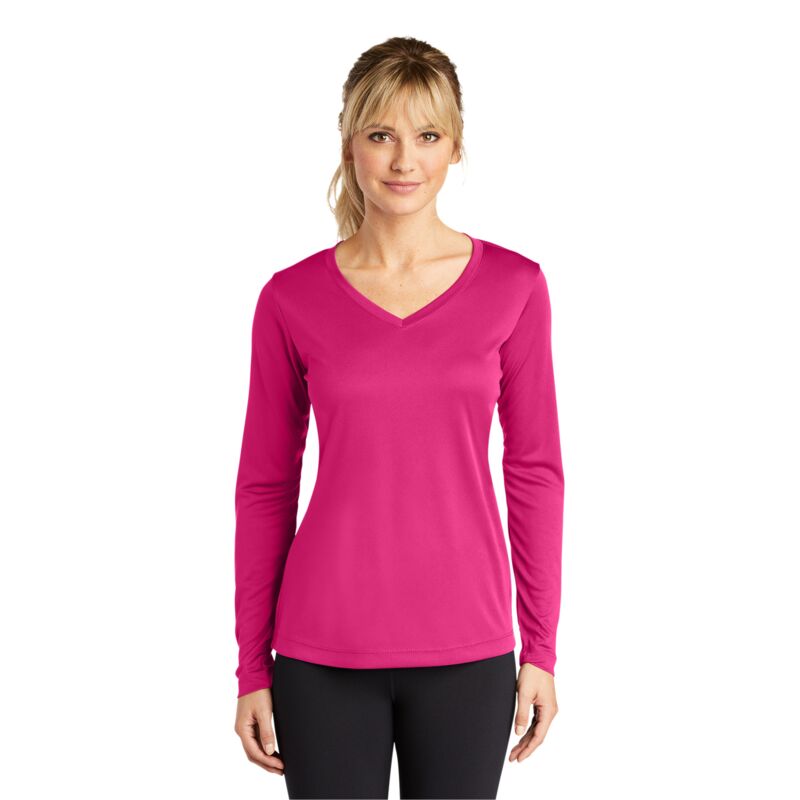 Ladies Long Sleeve PosiCharge™ Competitor™ V Neck Tee (Copy) Thumbnail